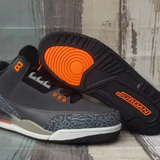 Air Jordan 3 এলিফ্যান্ট প্রিন্ট কমলা রঙের অ্যাকসেন্ট বাস্কেটবল জুতো