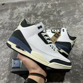 Air Jordan 3 White Black Navy Tênis de Basquete