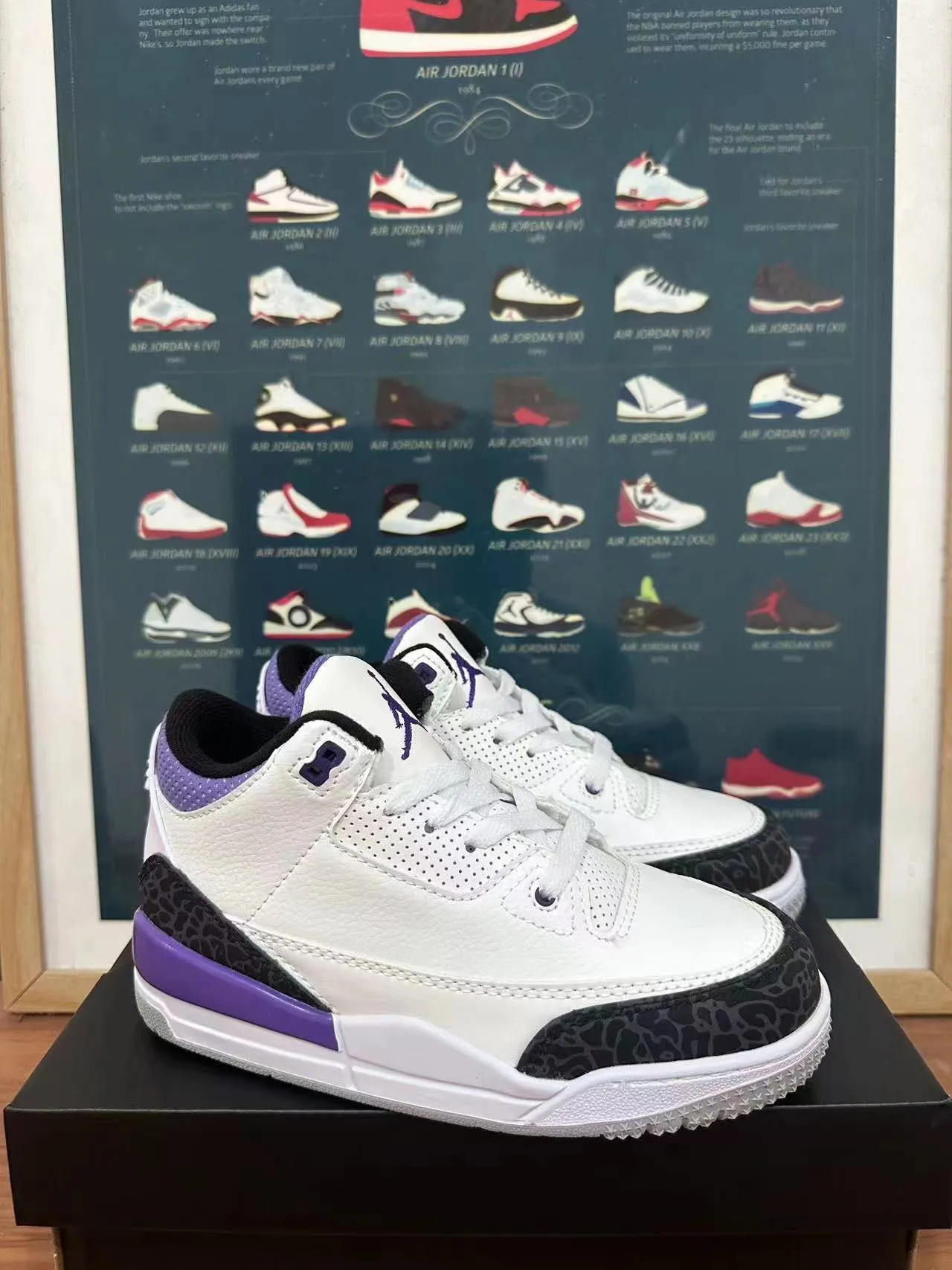 Zapatillas de baloncesto Air Jordan 3 con estampado de elefante blanco 3
