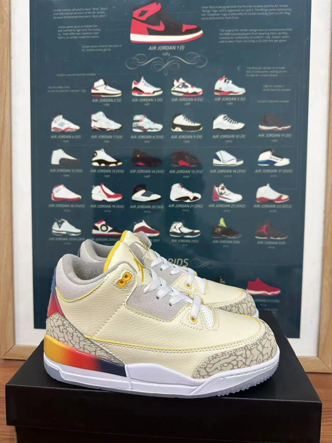 Zapatillas de baloncesto Air Jordan 3 con estampado de elefante blanco 9