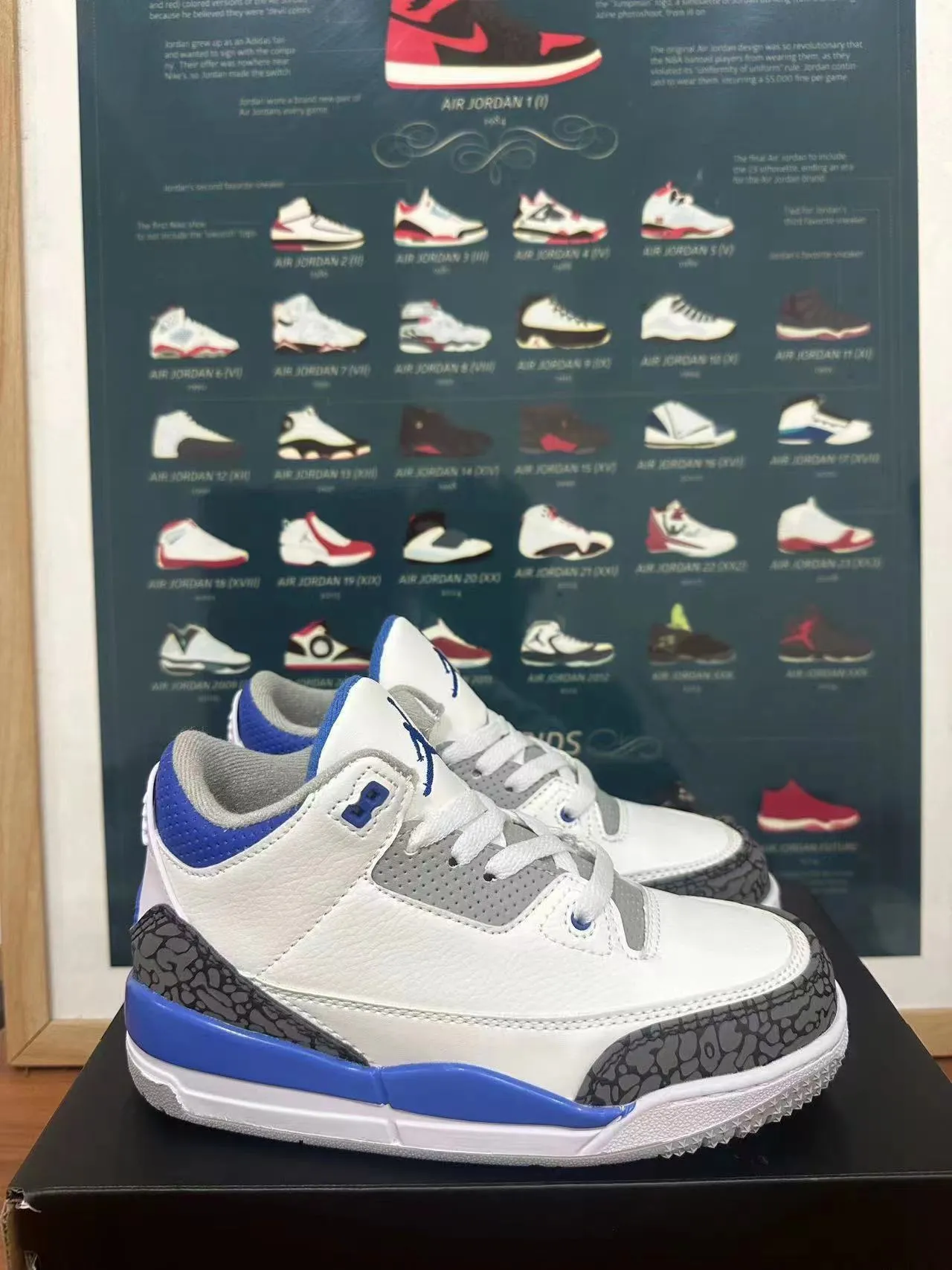 Zapatillas de baloncesto Air Jordan 3 con estampado de elefante blanco 12