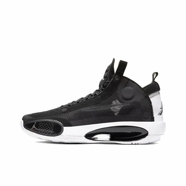 Chaussures de basketball montantes Air Jordan 34 blanc et turquoise translucide 7