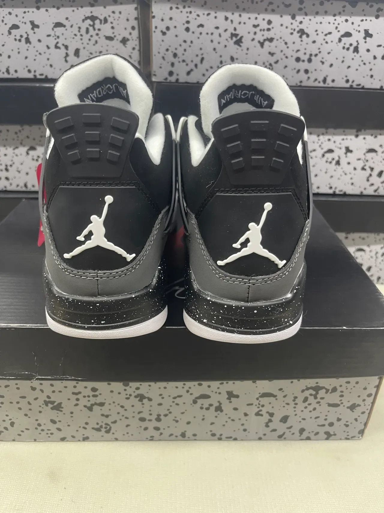 Air Jordan 4 أسود كول غراي أبيض أحذية كرة السلة 2