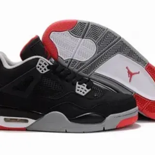 Zapatillas de baloncesto Air Jordan 4 negro rojo gris