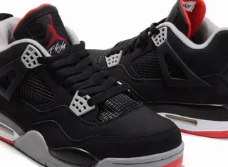 Tênis de basquete Air Jordan 4 preto vermelho cinza 2