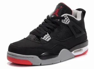 Tênis de basquete Air Jordan 4 preto vermelho cinza 3