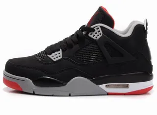 Tênis de basquete Air Jordan 4 preto vermelho cinza 4