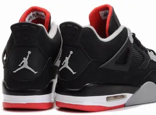 Tênis de basquete Air Jordan 4 preto vermelho cinza 5