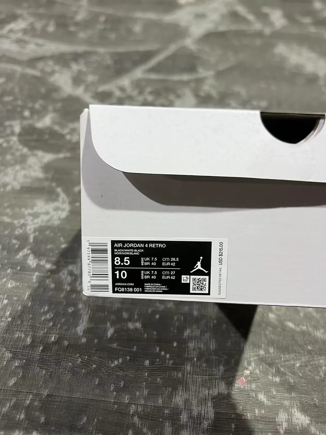 Air Jordan 4 黑白篮球鞋 10