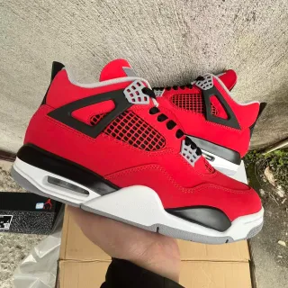 Air Jordan 4 Red Black White Tênis de Basquete