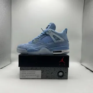 Zapatillas de baloncesto Air Jordan 4 Retro Azul Universitario Gris Frío Negro