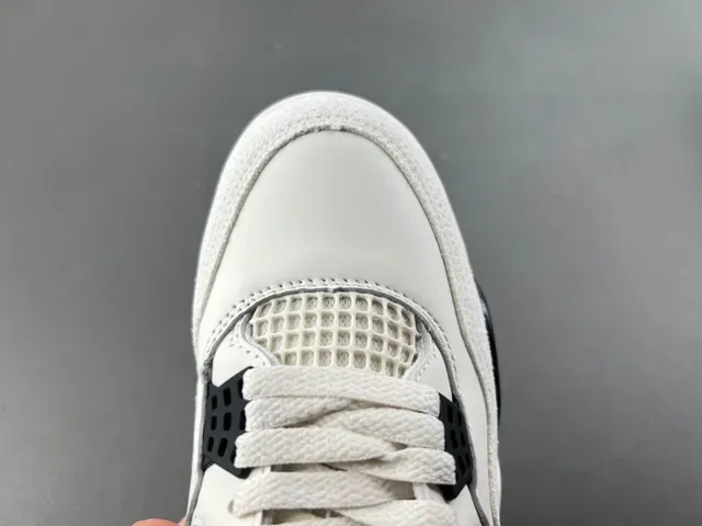 Air Jordan 4 أبيض أسود أحذية كرة السلة 5