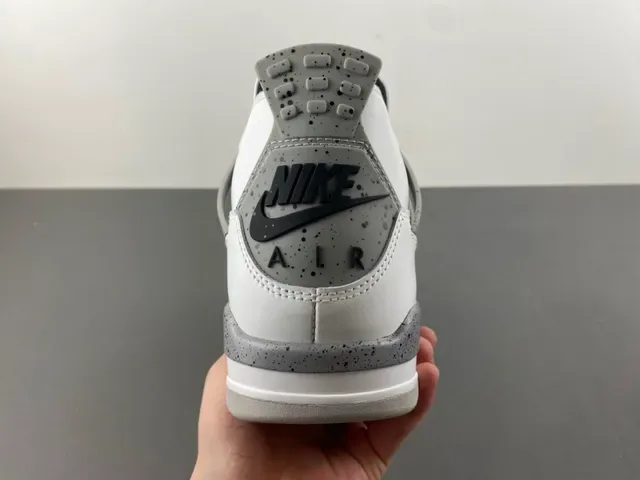 Air Jordan 4 أبيض أسود رمادي Speckle أحذية كرة السلة 4