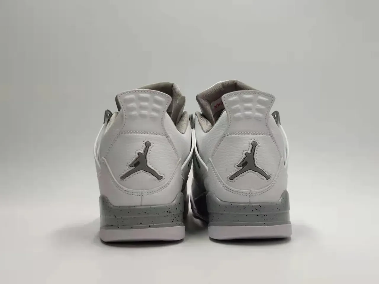 Air Jordan 4 White Gray Red Basketball Shoes 5