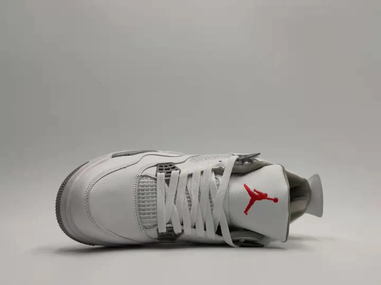 Air Jordan 4 White Gray Red Basketball Shoes 6
