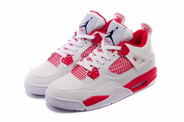 Air Jordan 4 白色红色篮球鞋 4