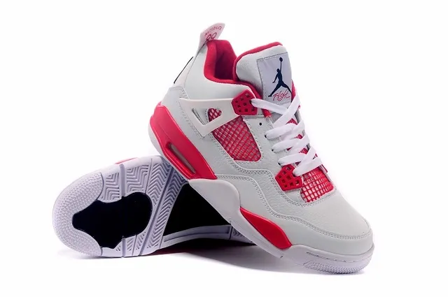 Air Jordan 4 白色红色篮球鞋 5