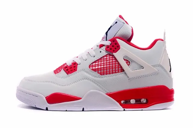 Air Jordan 4 白色红色篮球鞋 6