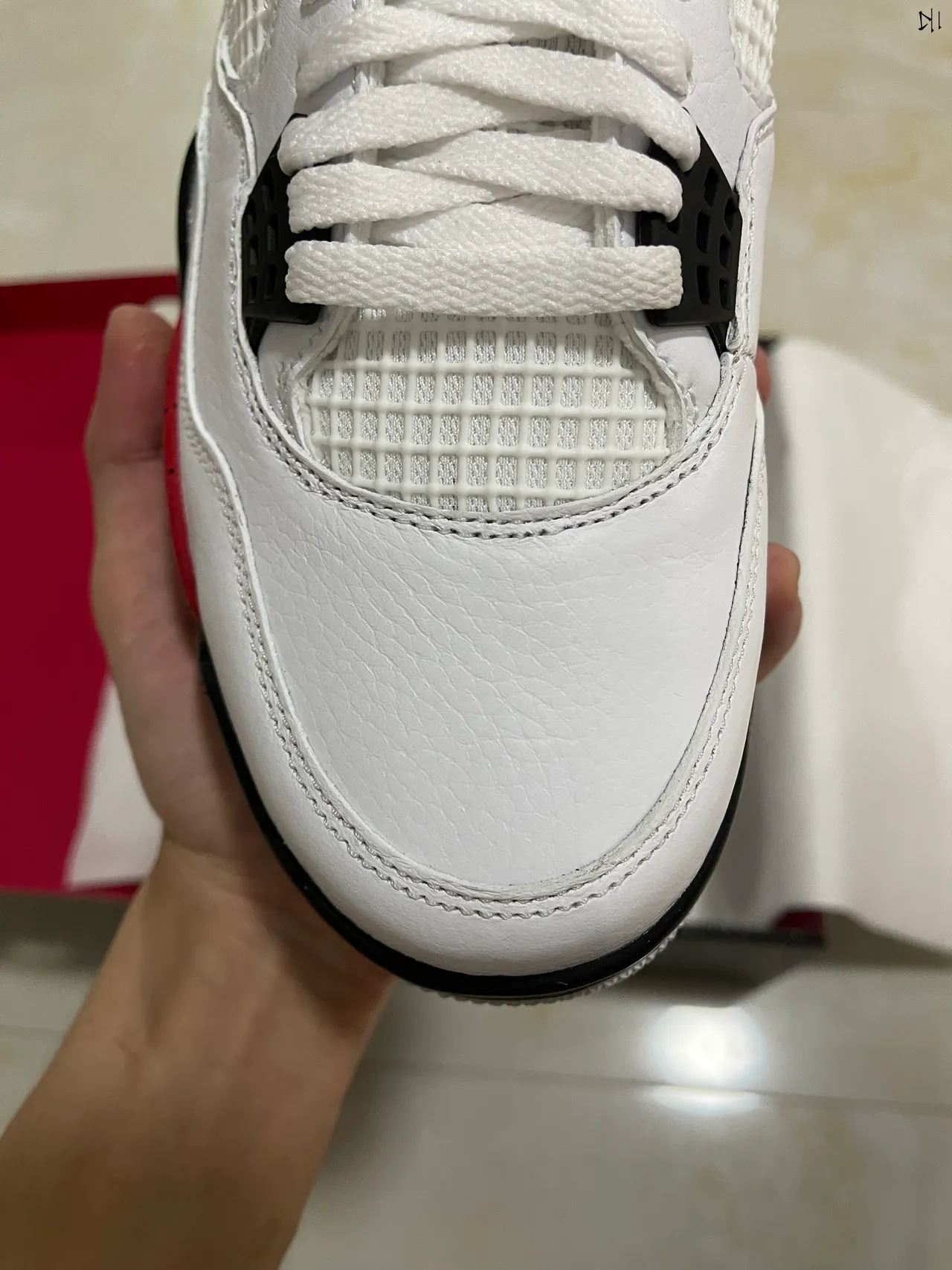 Air Jordan 4 सादा लाल कालो बास्केटबल जुतो 3