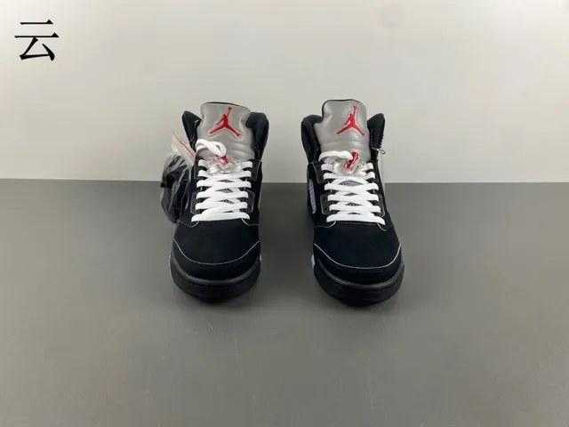 Tênis de basquete Air Jordan 5 preto azul claro cimento 11