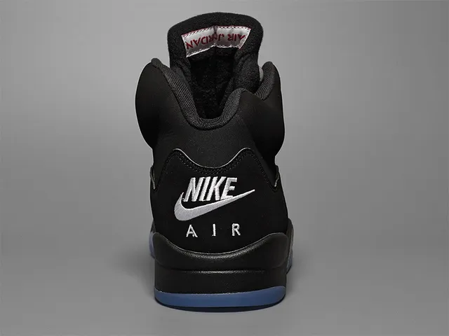 Zapatillas de baloncesto Air Jordan 5 negro blanco plata azul claro 3