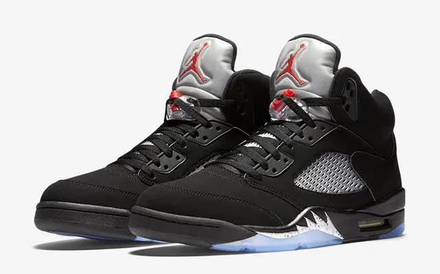 Zapatillas de baloncesto Air Jordan 5 negro blanco plata azul claro 7