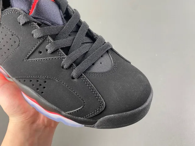 Air Jordan 6 Black Red Basketball Shoes 2