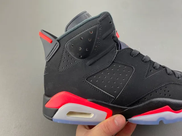 Air Jordan 6 Black Red Basketball Shoes 3
