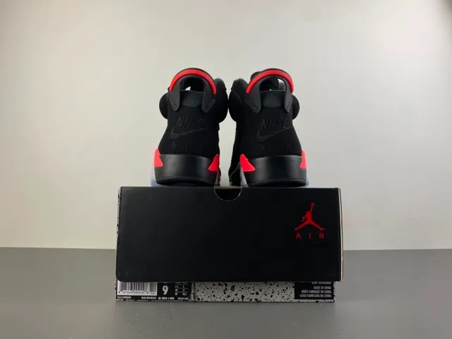 Air Jordan 6 Black Red Basketball Shoes 17