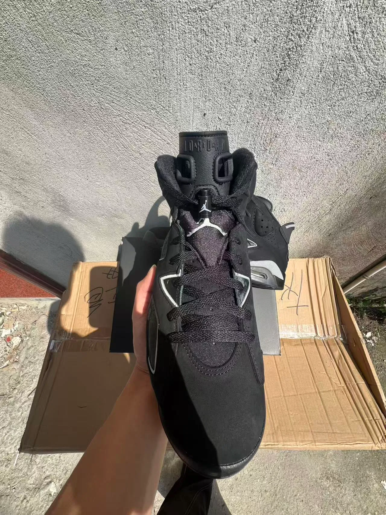 Chaussures de basketball Air Jordan 6 Noir Argenté 3