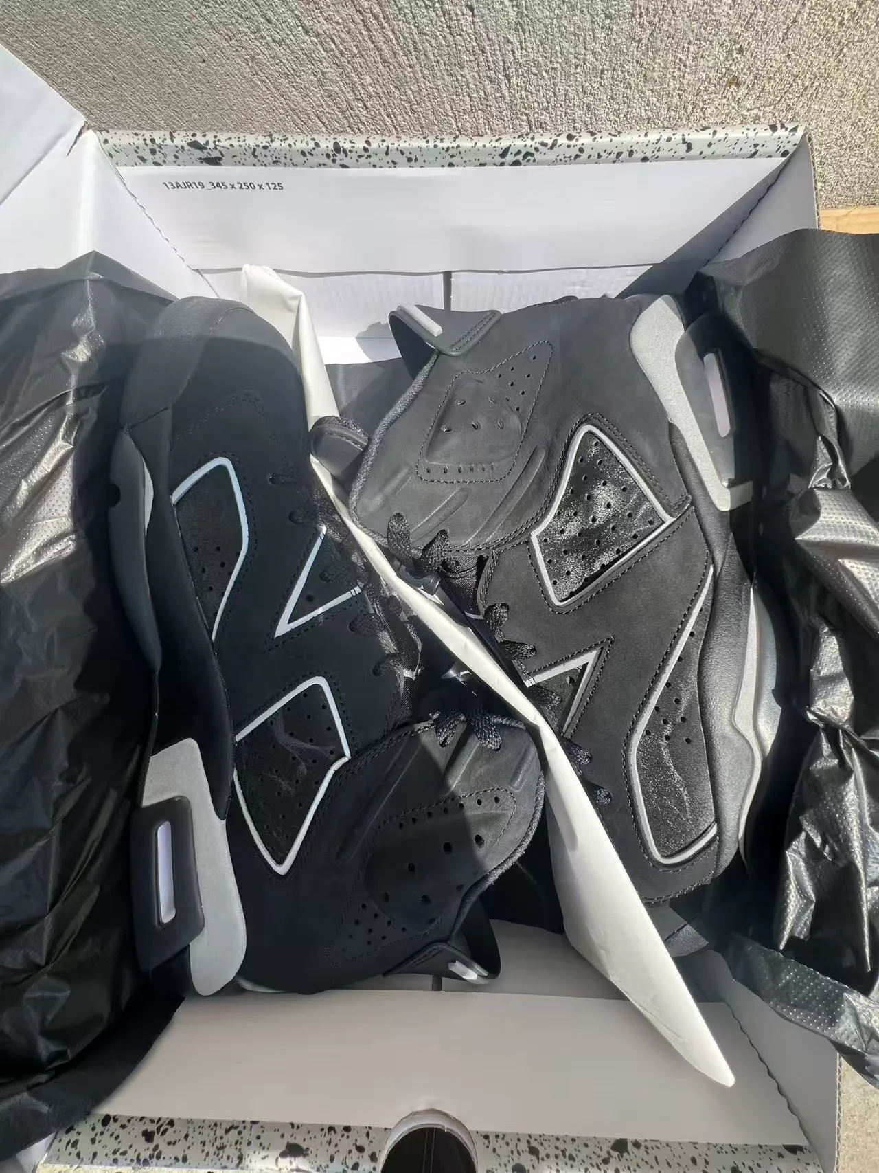 Chaussures de basketball Air Jordan 6 Noir Argenté 9