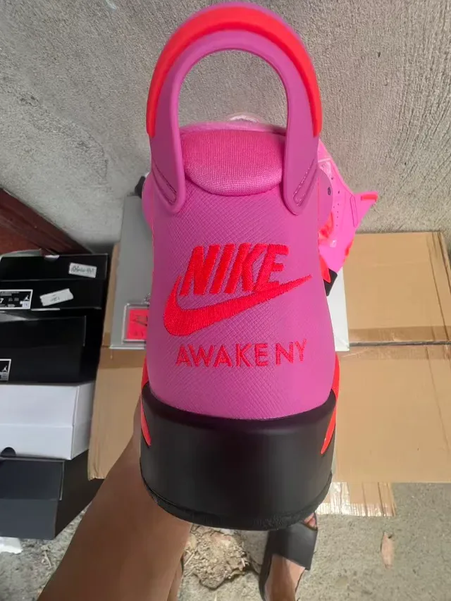 Air Jordan 6 Tênis de Basquete Rosa e Laranja 8