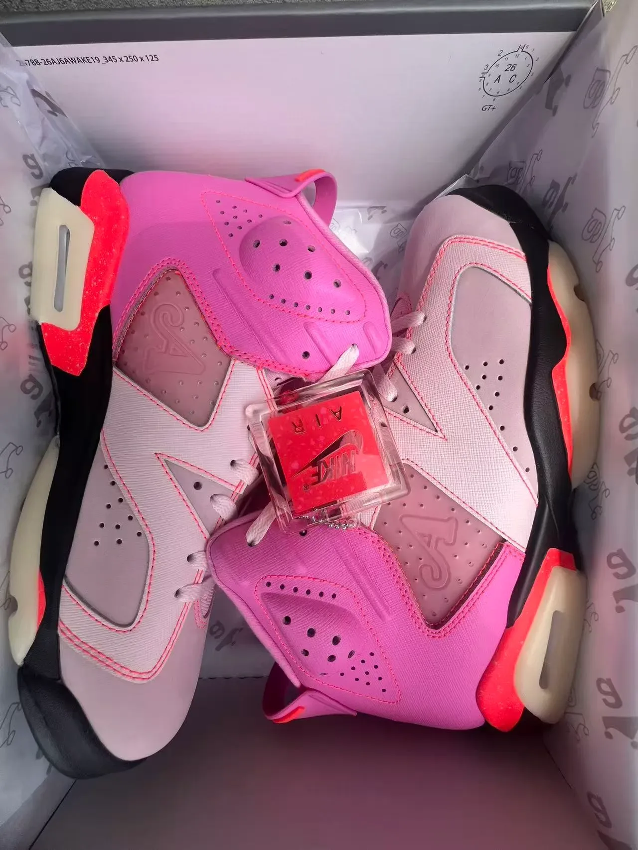 Air Jordan 6 Tênis de Basquete Rosa e Laranja 9