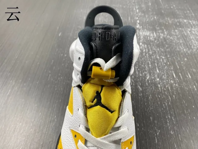 Air Jordan 6 tênis de basquete branco amarelo preto azul claro 11