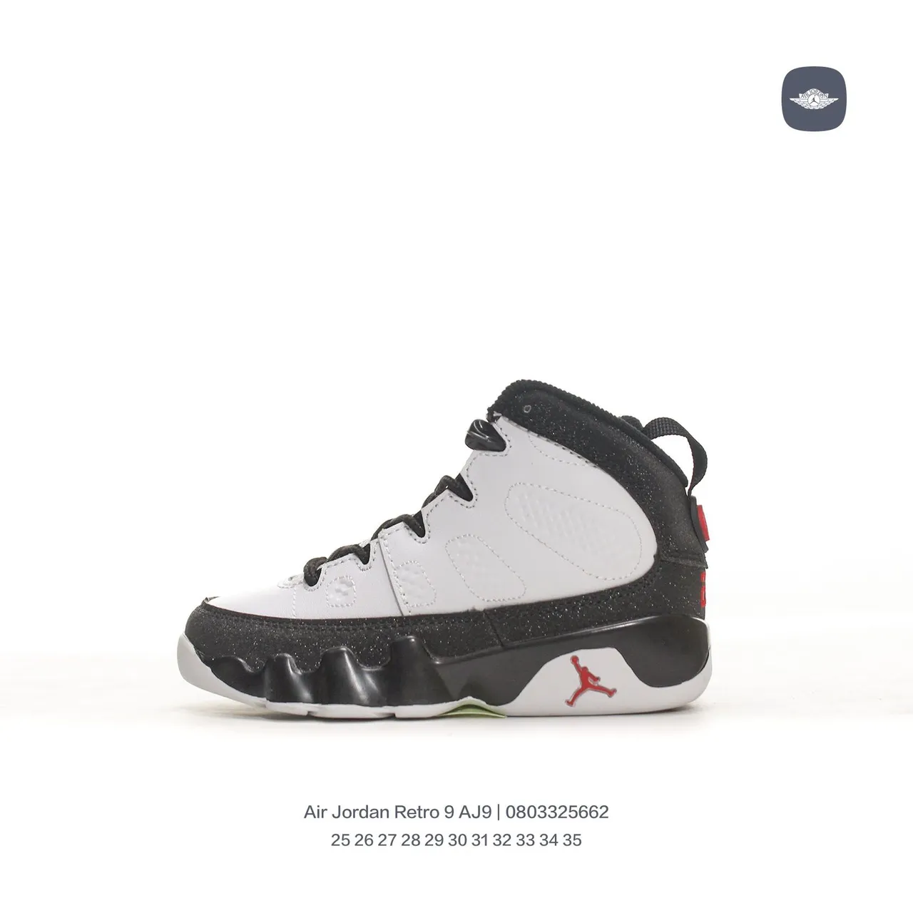 Tênis de basquete Air Jordan 9 preto cinza amarelo laranja 8