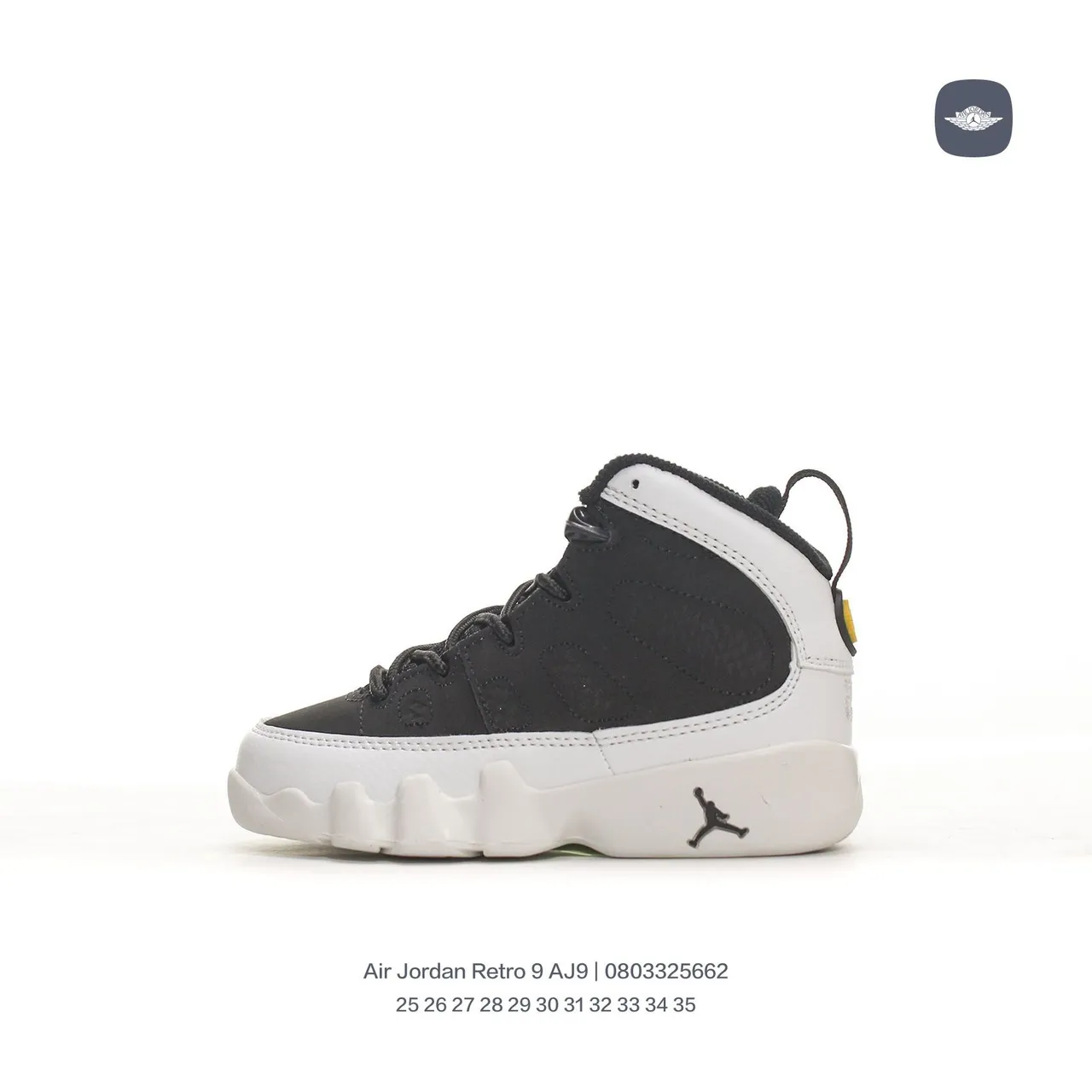 Tênis de basquete Air Jordan 9 preto cinza amarelo laranja 13