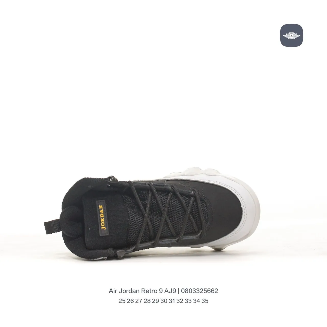 Tênis de basquete Air Jordan 9 preto cinza amarelo laranja 15