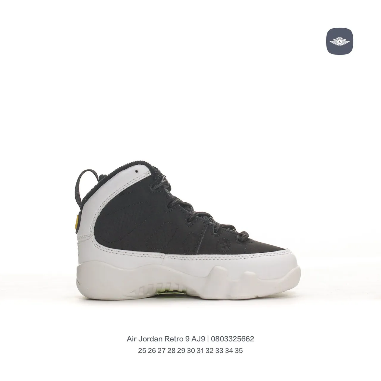 Tênis de basquete Air Jordan 9 preto cinza amarelo laranja 16