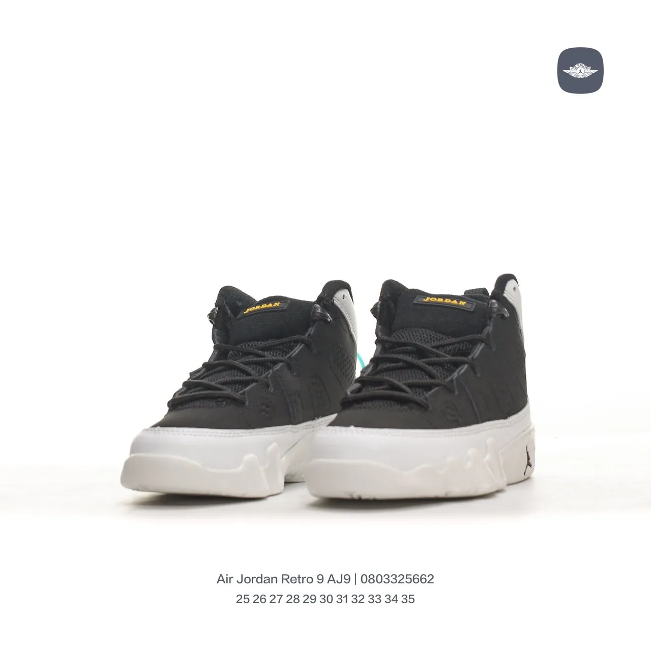 Tênis de basquete Air Jordan 9 preto cinza amarelo laranja 17