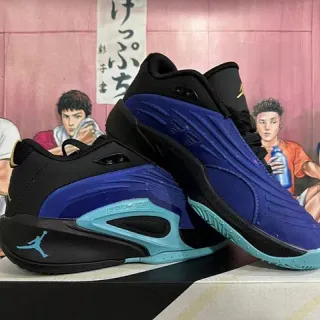 Air Jordan ISOLETS কালো রয়্যাল ব্লু সায়ান বাস্কেটবল জুতো