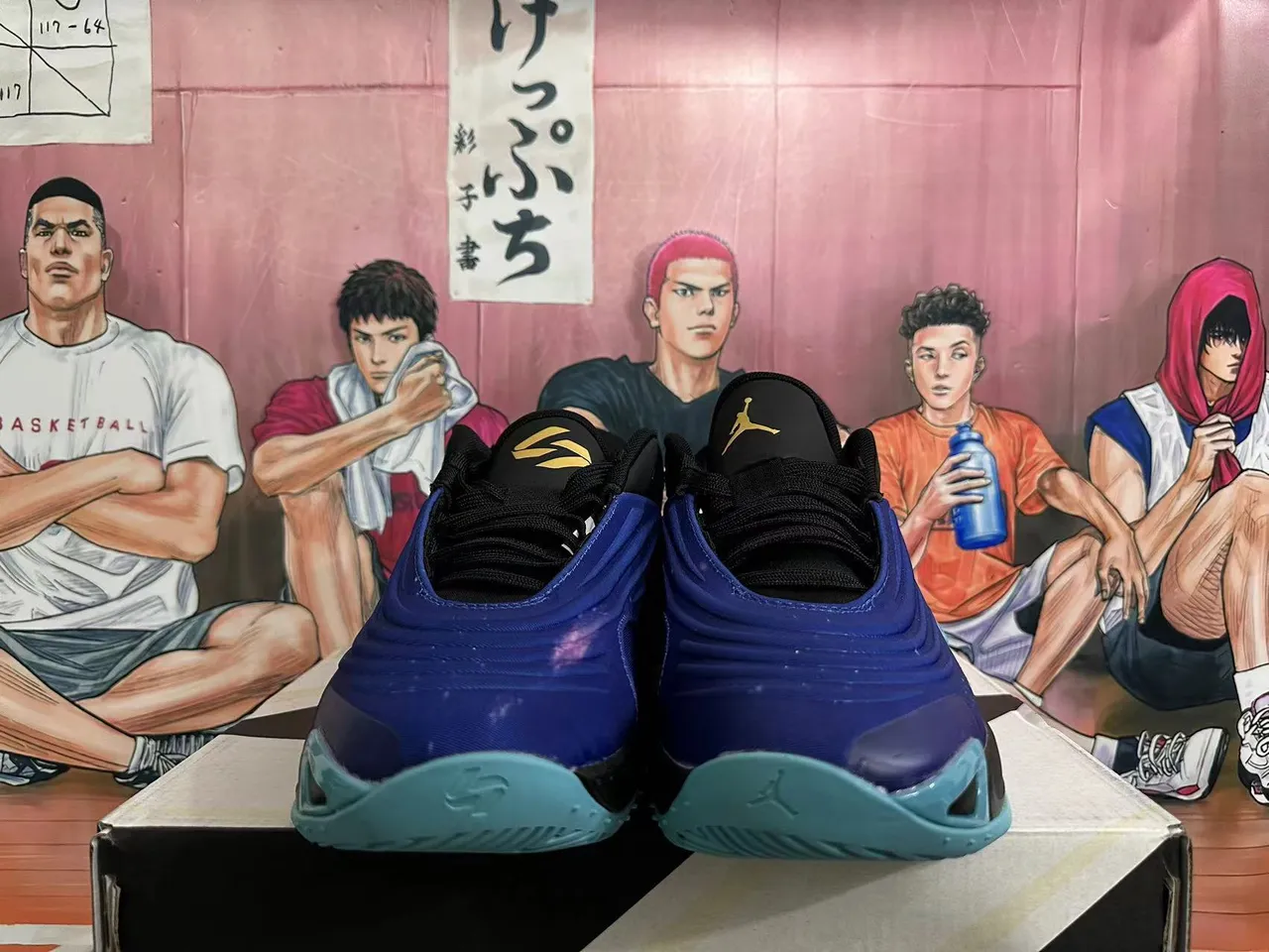 Air Jordan ISOLETS কালো রয়্যাল ব্লু সায়ান বাস্কেটবল জুতো 3