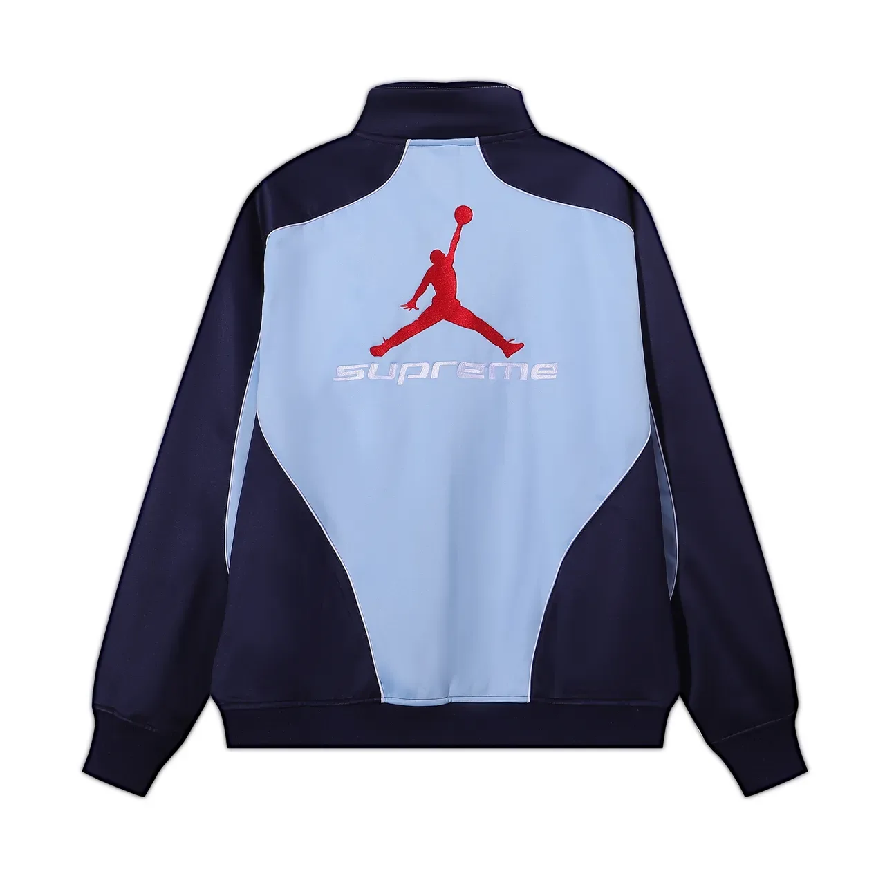 Air Jordan Track Veste Noir Marine Col Haut Fermeture Éclair Complète 12
