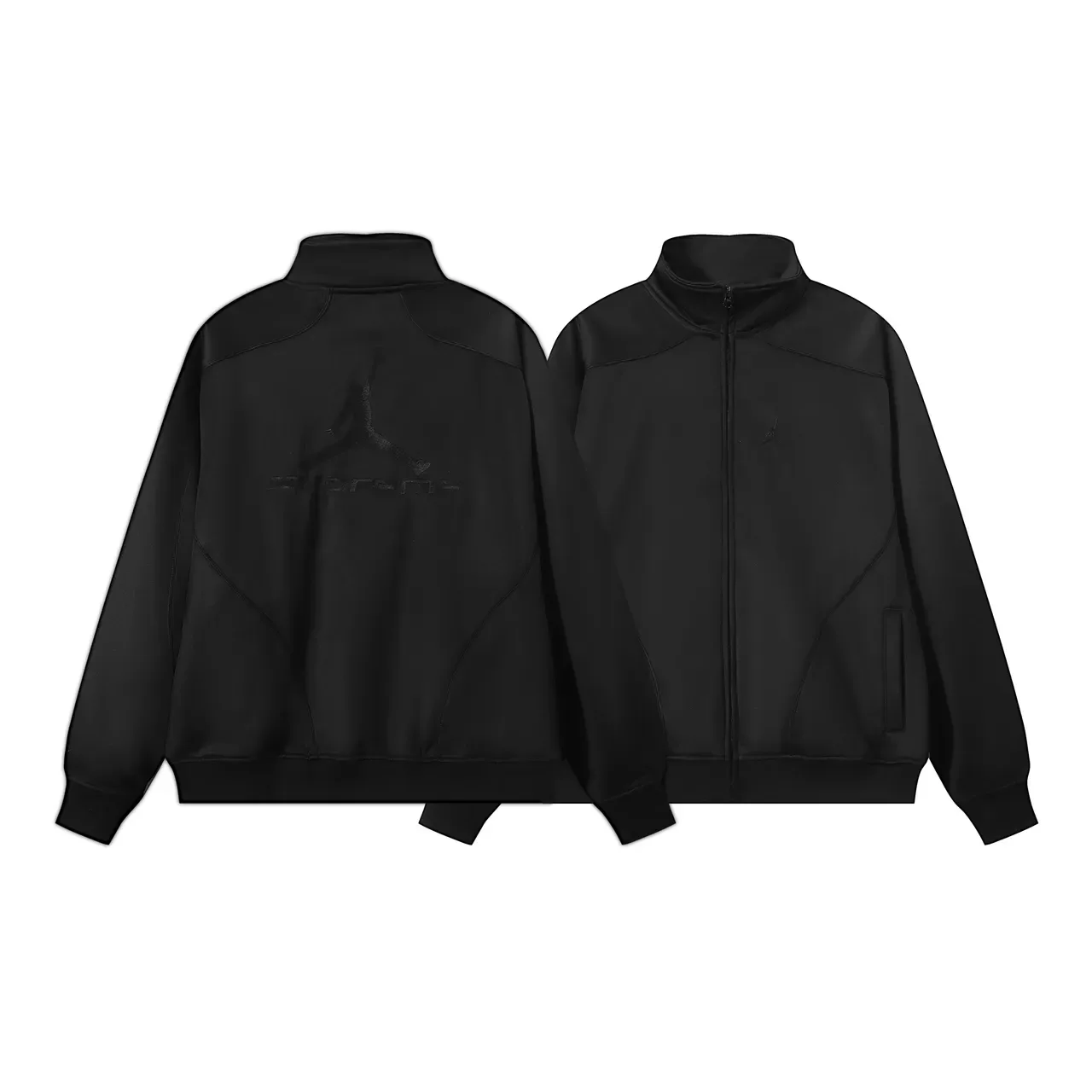 Air Jordan Track Veste Noir Marine Col Haut Fermeture Éclair Complète 16
