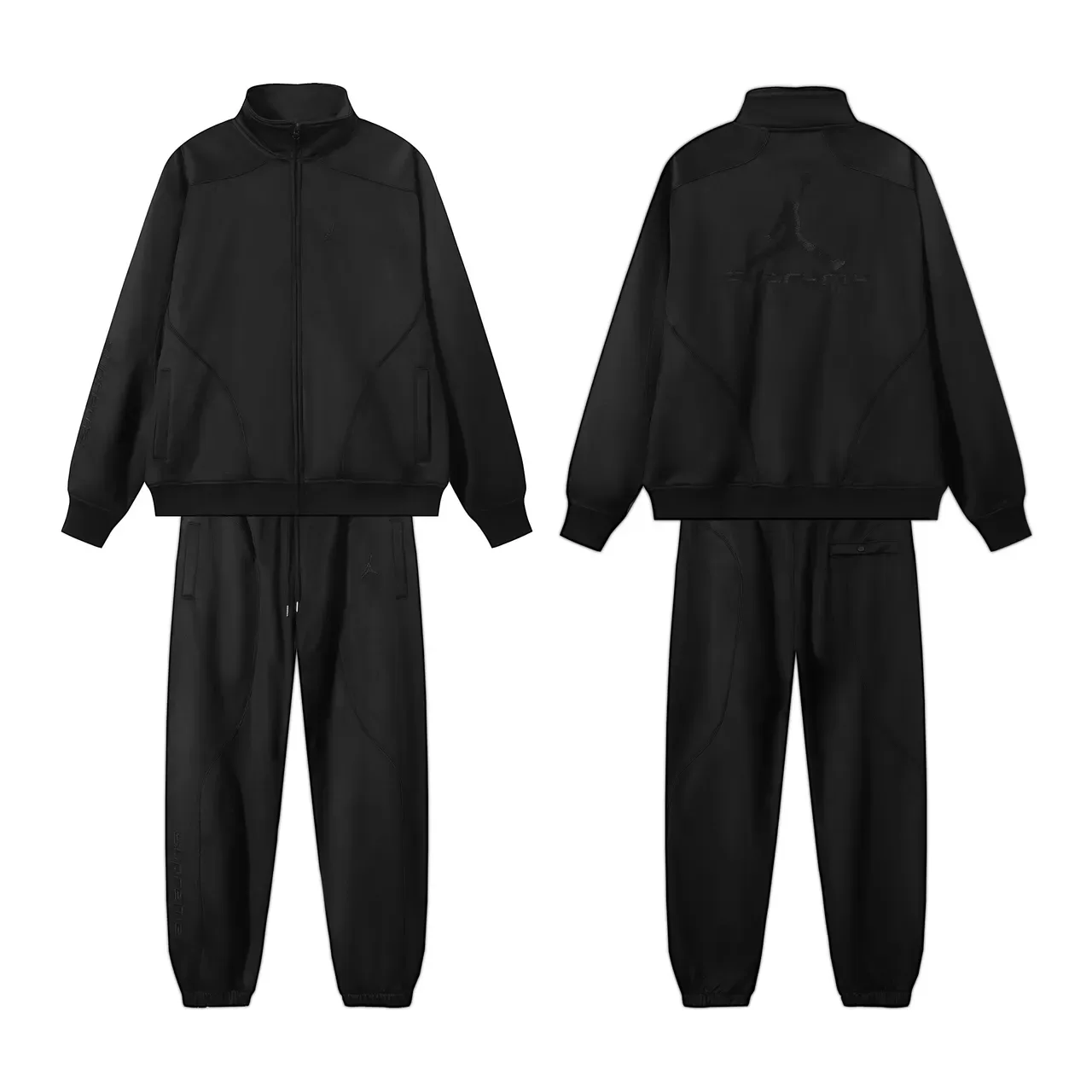 Air Jordan Track Veste Noir Marine Col Haut Fermeture Éclair Complète 18