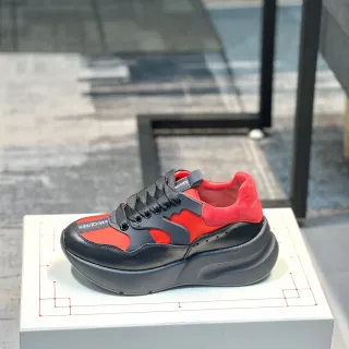 Alexander McQueen Oversized Sneaker Black and Red Chunky Sneakers