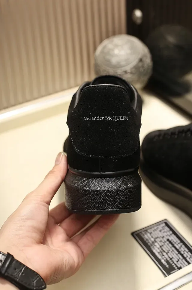 Alexander McQueen Oversized Sneaker Black Suede Lifestyle Sneakers 2