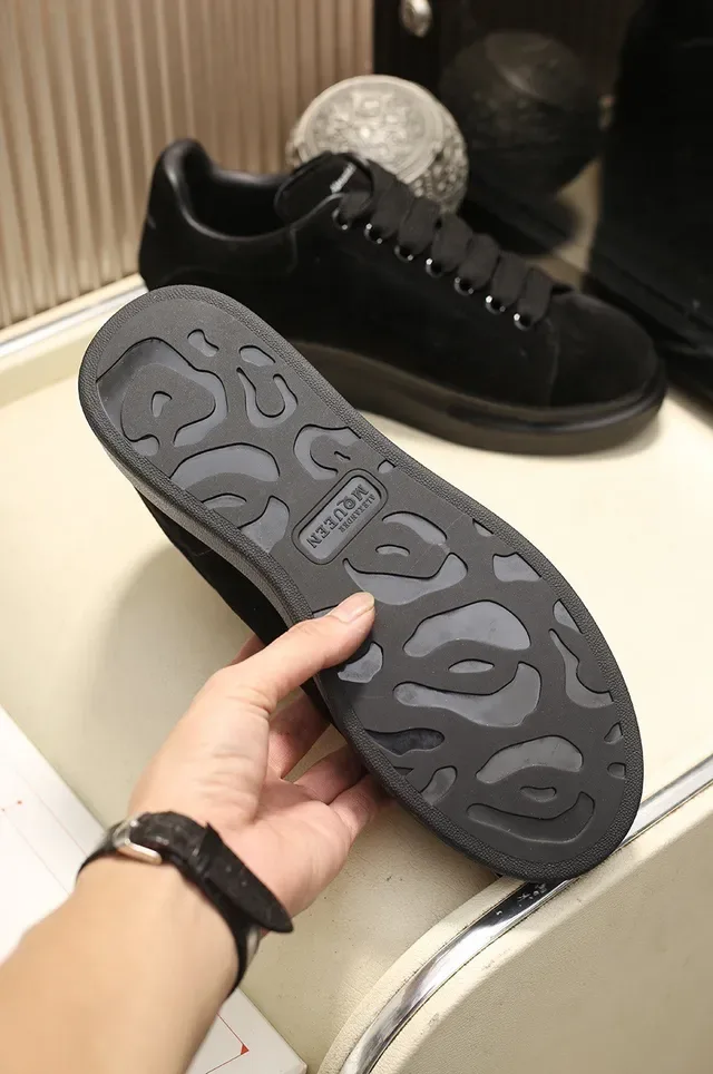 Alexander McQueen Oversized Sneaker Black Suede Lifestyle Sneakers 5