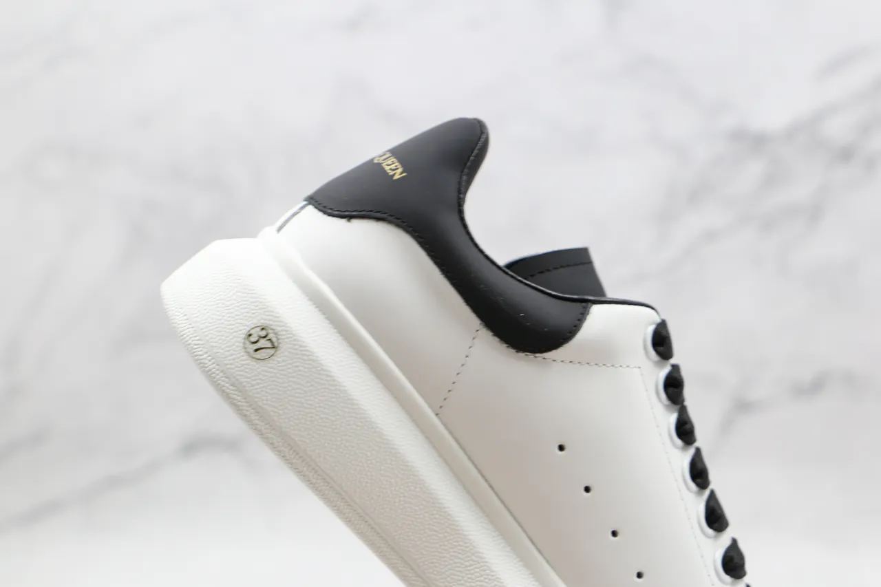 Alexander McQueen Oversized Sneaker White Black Lifestyle Sneakers 8