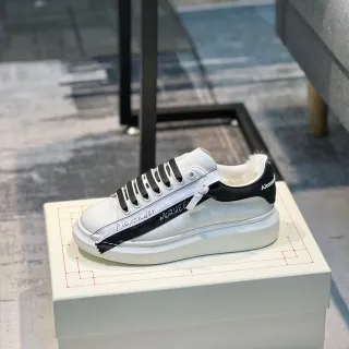 Alexander McQueen Oversized Sneaker White Black Tape Lifestyle Sneakers