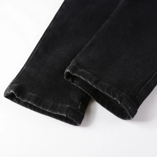 Amiri jeans noirs gris distressed slim fit 3
